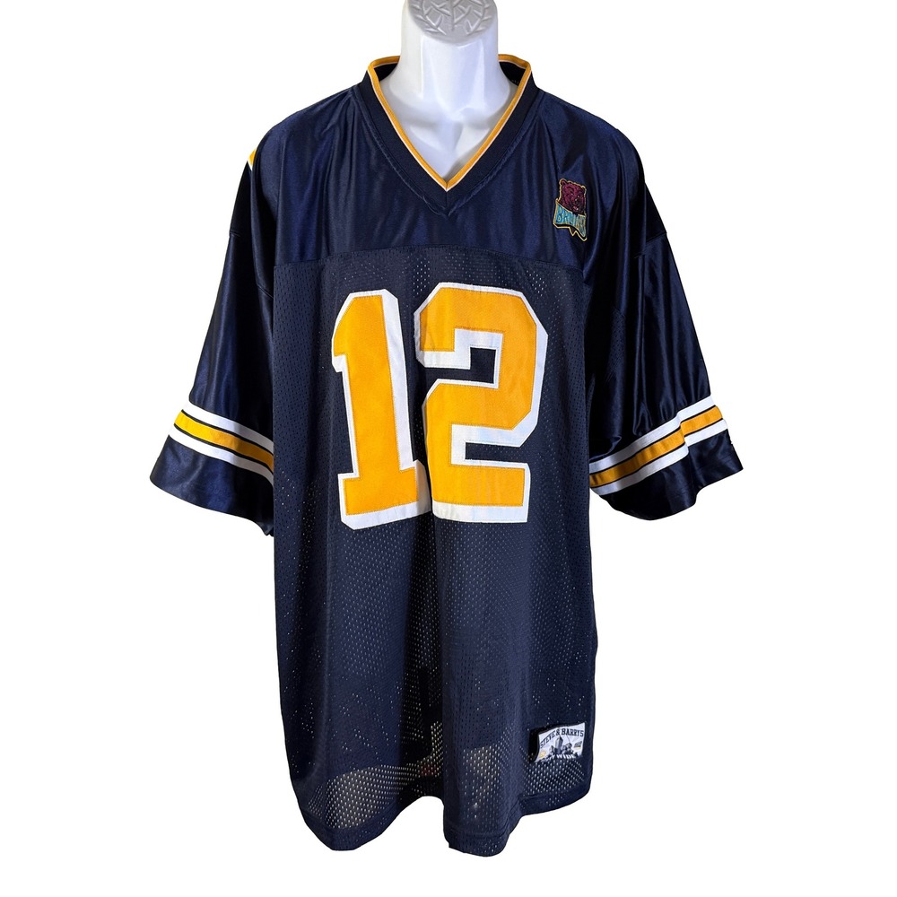 Steve & Barry's Football Jersey Men XXXL Navy Blue Bruins 12 Mesh Athletic Shirt
